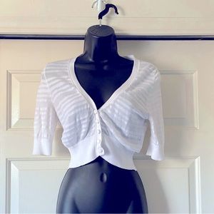 Banana Republic Short White Shrug, XS